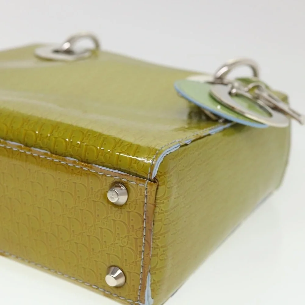 Christian Dior Lady Dior Patent Leather Trotter Embossed Bag with Strap and Card - Picture 10 of 16